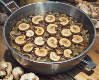 Sauté the Mushrooms and Garlic