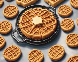 Preheat your waffle iron and lightly grease it with oil or butter to prevent sticking.